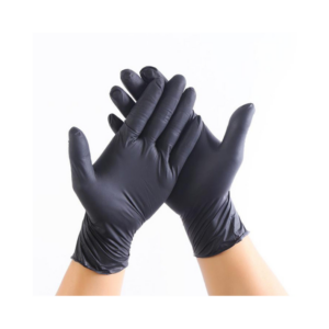 10 Guantes de Nitrilo Extra Resistencia – Negro 1/100 pz